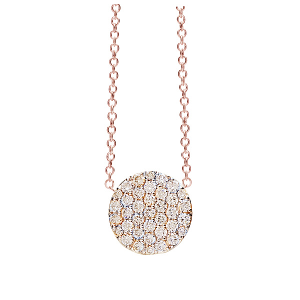 Collier One More  Eolo Diamants bruns Or Rose