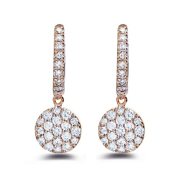 Boucles d'oreilles One More  Eolo Diamants Or Rose