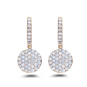 Boucles d'oreilles One More  Eolo Diamants Or Rose