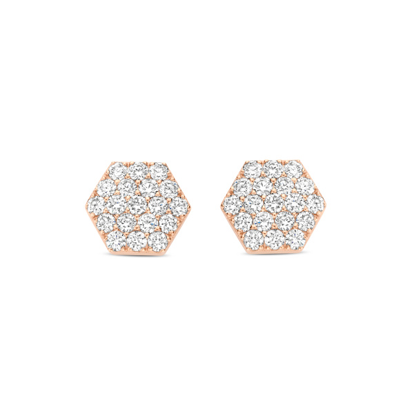 Boucles d'oreilles One More  Eolo Diamants Or Rose