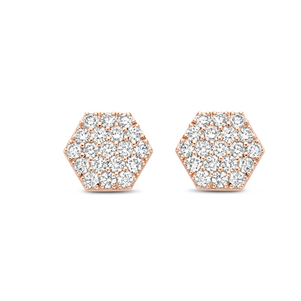 Boucles d'oreilles One More  Eolo Diamants Or Rose