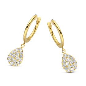 Boucles d'oreilles One More  Eolo Diamants Or Jaune