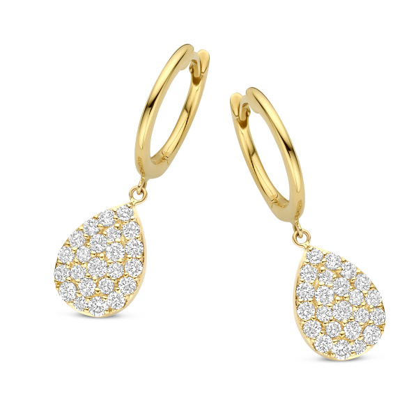 Boucles d'oreilles One More  Eolo Diamants Or Jaune