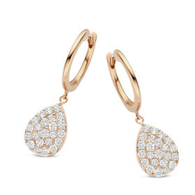 Boucles d'oreilles One More  Eolo Diamants Or Rose