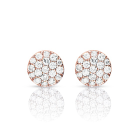 Boucles d'oreilles One More  Eolo Diamants Or Rose
