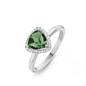 Bague One More  Etna tourmaline verte et Diamants Or Blanc