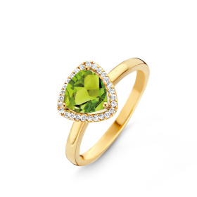 Bague One More  Etna péridot et Diamants Or Jaune