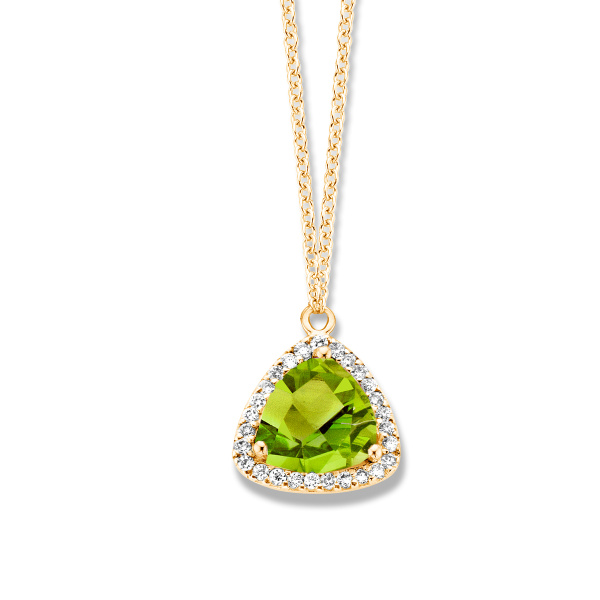 Collier One More  Etna péridot et Diamants Or Jaune
