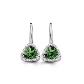 Boucles d'oreilles One More  Etna tourmaline verte et Diamants Or Blanc