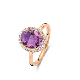 Bague One More  Etna améthyste et Diamants Or Rose