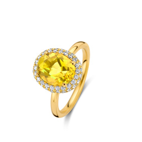 Bague One More  Etna citrine et Diamants Or Jaune