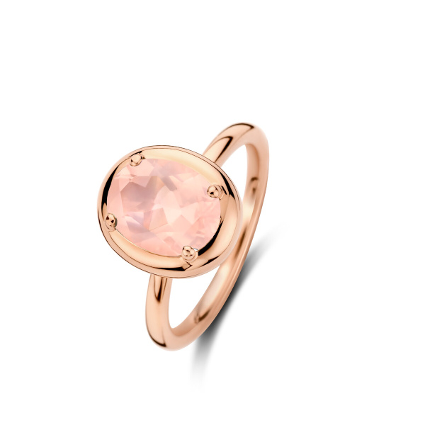 Bague One More  Etna quartz rose Or Rose