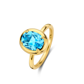 Bague One More  Etna topaze Swiss Blues Or Jaune
