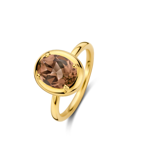 Bague One More  Etna quartz fumé Or Jaune