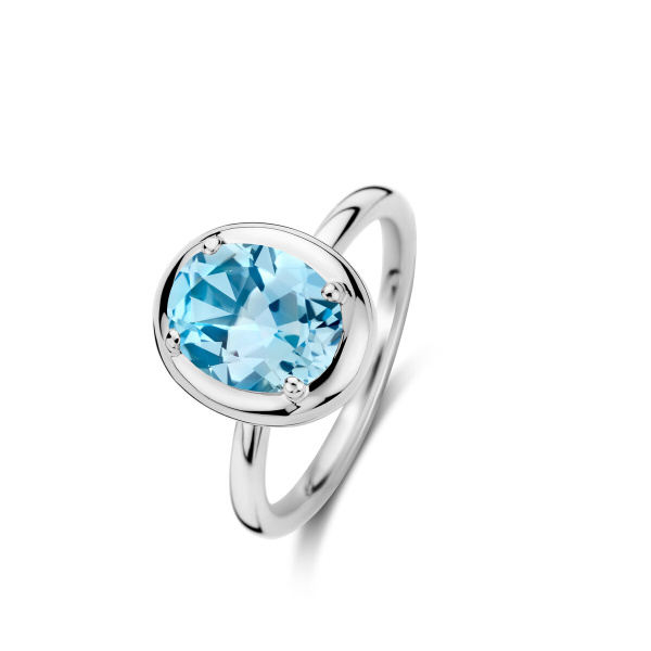 Bague One More  Etna topaze Sky Blue Or Blanc