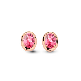 Boucles d'oreilles One More  Etna tourmaline rose Or Rose