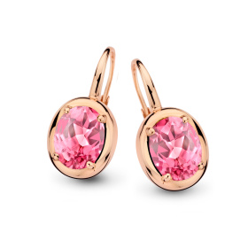 Boucles d'oreilles One More  Etna tourmaline rose Or Rose