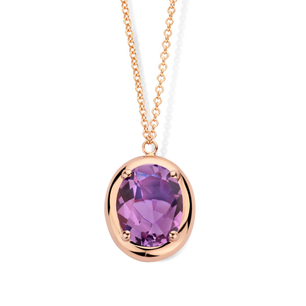 Collier One More  Etna améthyste Or Rose