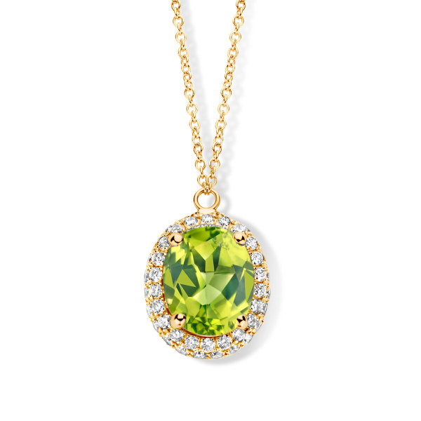 Collier One More  Etna péridot et Diamants Or Jaune