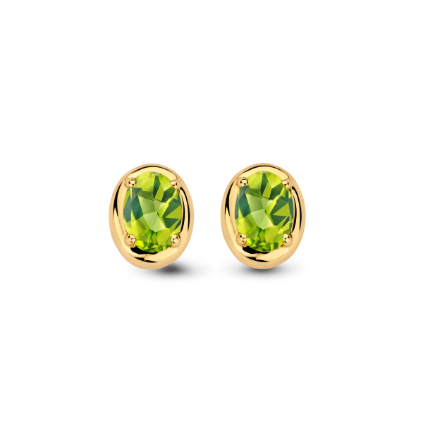 Boucles d'oreilles One More  Etna péridot Or Jaune