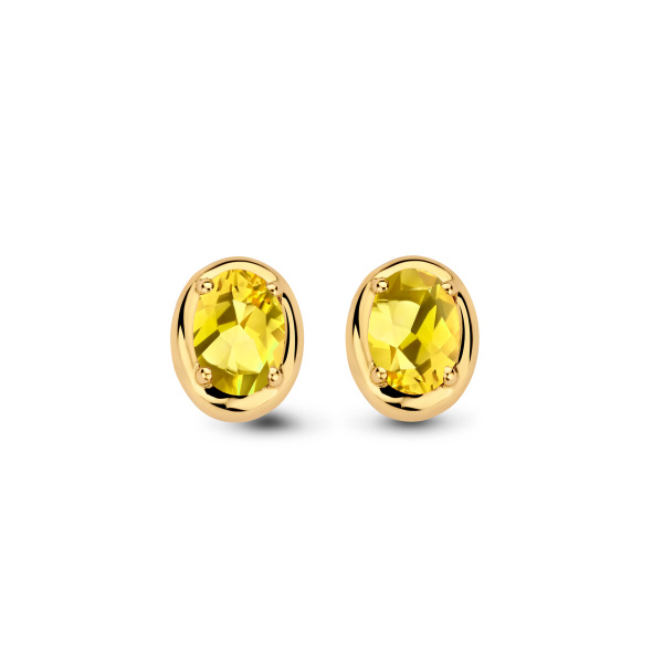 Boucles d'oreilles One More  Etna citrine Or Jaune
