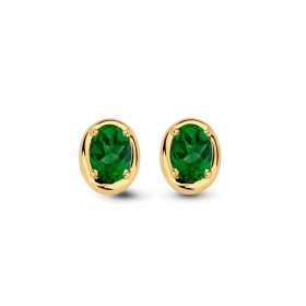 Boucles d'oreilles One More  Etna tourmaline verte Or Jaune