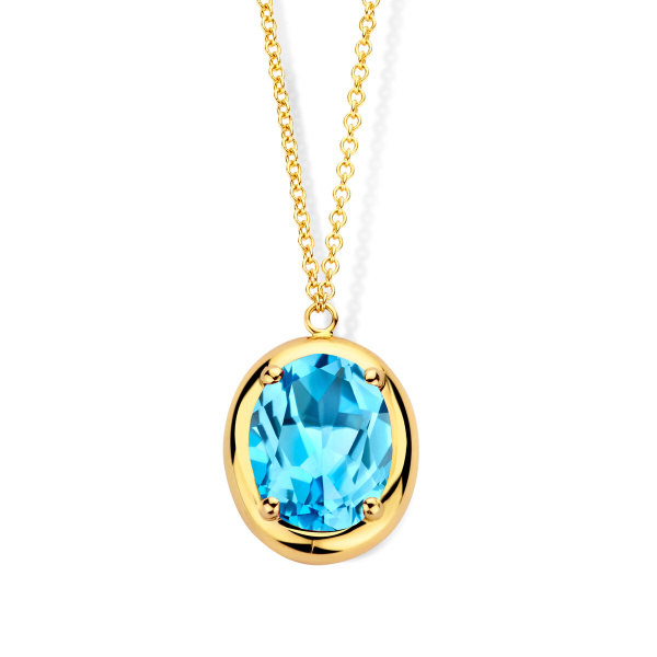 Collier One More  Etna topaze Swiss Blue Or Jaune