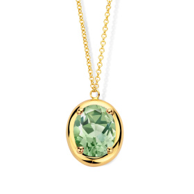 Collier One More Etna prasiolite Or Jaune