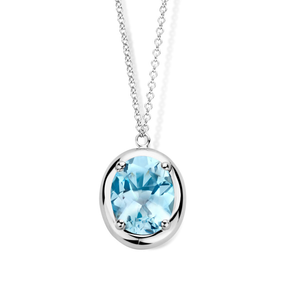 Collier One More  Etna topaze Sky Blue Or Blanc