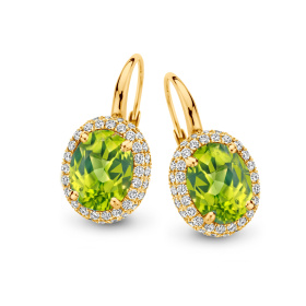 Boucles d'oreilles One More  Etna péridot et Diamants Or Jaune