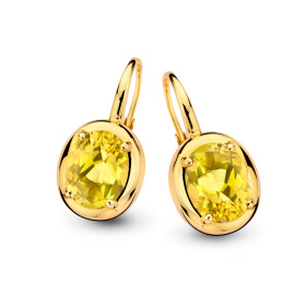 Boucles d'oreilles One More  Etna citrine Or Jaune