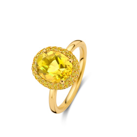 Bague One More  Etna citrine et et saphir jaune Or Jaune