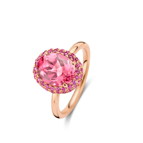 Bague One More  Etna tourmaline rose et saphir rose Or Rose