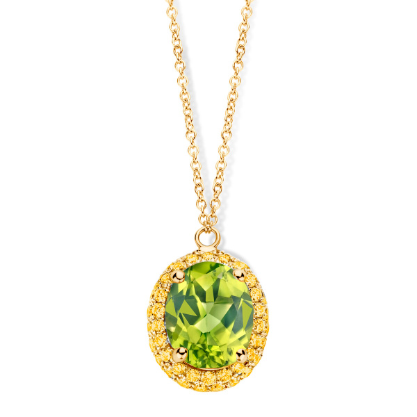 Collier One More  Etna péridot et saphir jaune Or Jaune