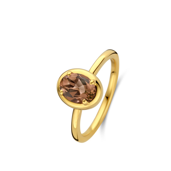 Bague One More  Etna quartz fumé Or Jaune