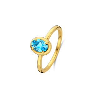 Bague One More  Etna topaze Swiss Blues Or Jaune