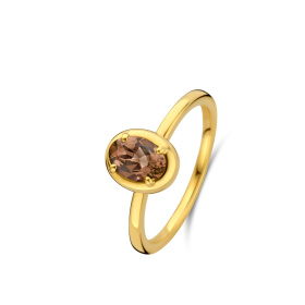 Bague One More Etna quartz fumé Or Jaune