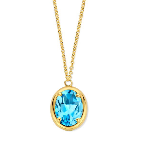 Collier One More  Etna topaze Swiss Blue Or Jaune