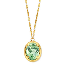 Collier One More Etna prasiolite Or Jaune