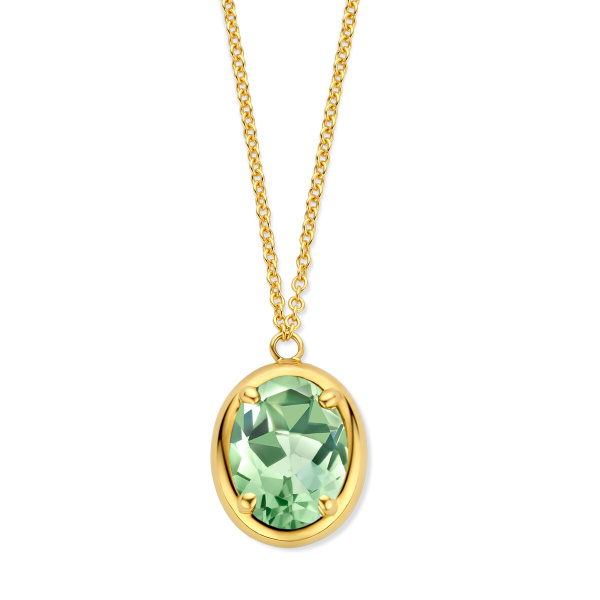 Collier One More  Etna prasiolite Or Jaune