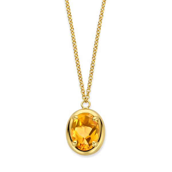 Collier One More  Etna citrine orange Or Jaune