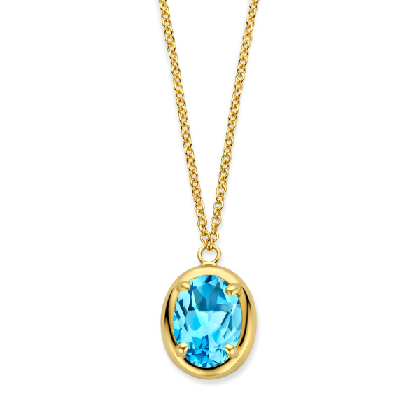 Collier One More  Etna topaze Swiss Blue Or Jaune