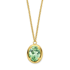 Collier One More Etna prasiolite Or Jaune
