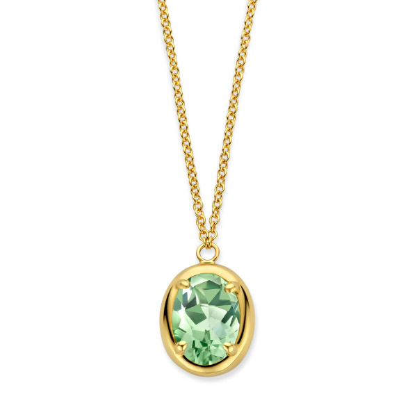 Collier One More  Etna prasiolite Or Jaune