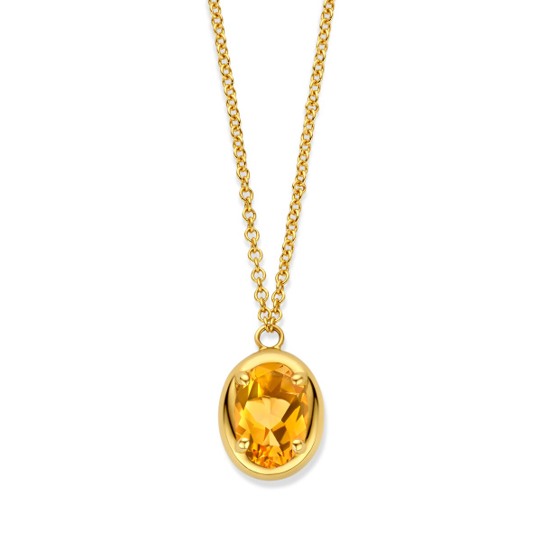 Collier One More  Etna citrine orange Or Jaune