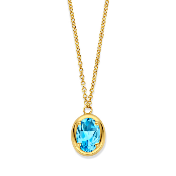Collier One More  Etna topaze Swiss Blue Or Jaune