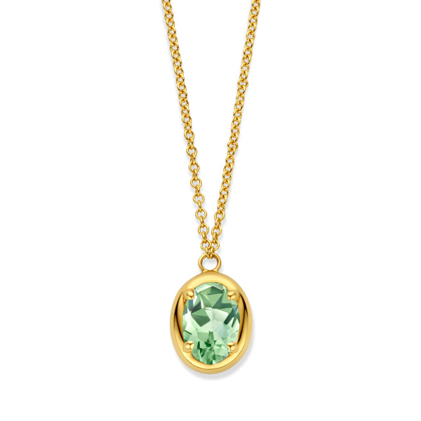 Collier One More  Etna prasiolite Or Jaune