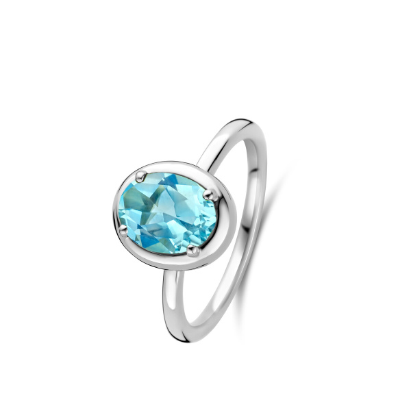 Bague One More  Etna topaze Sky Blue Or Blanc