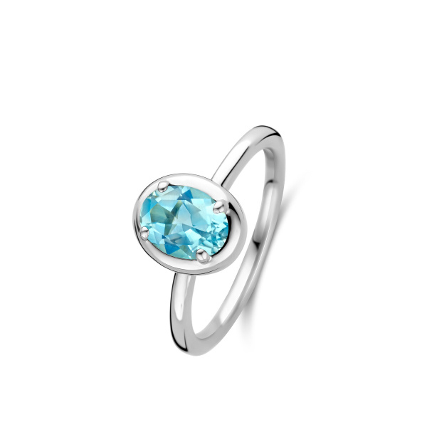 Bague One More  Etna topaze Sky Blue Or Blanc