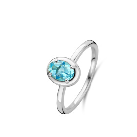 Bague One More Etna topaze Sky Blue Or Blanc
